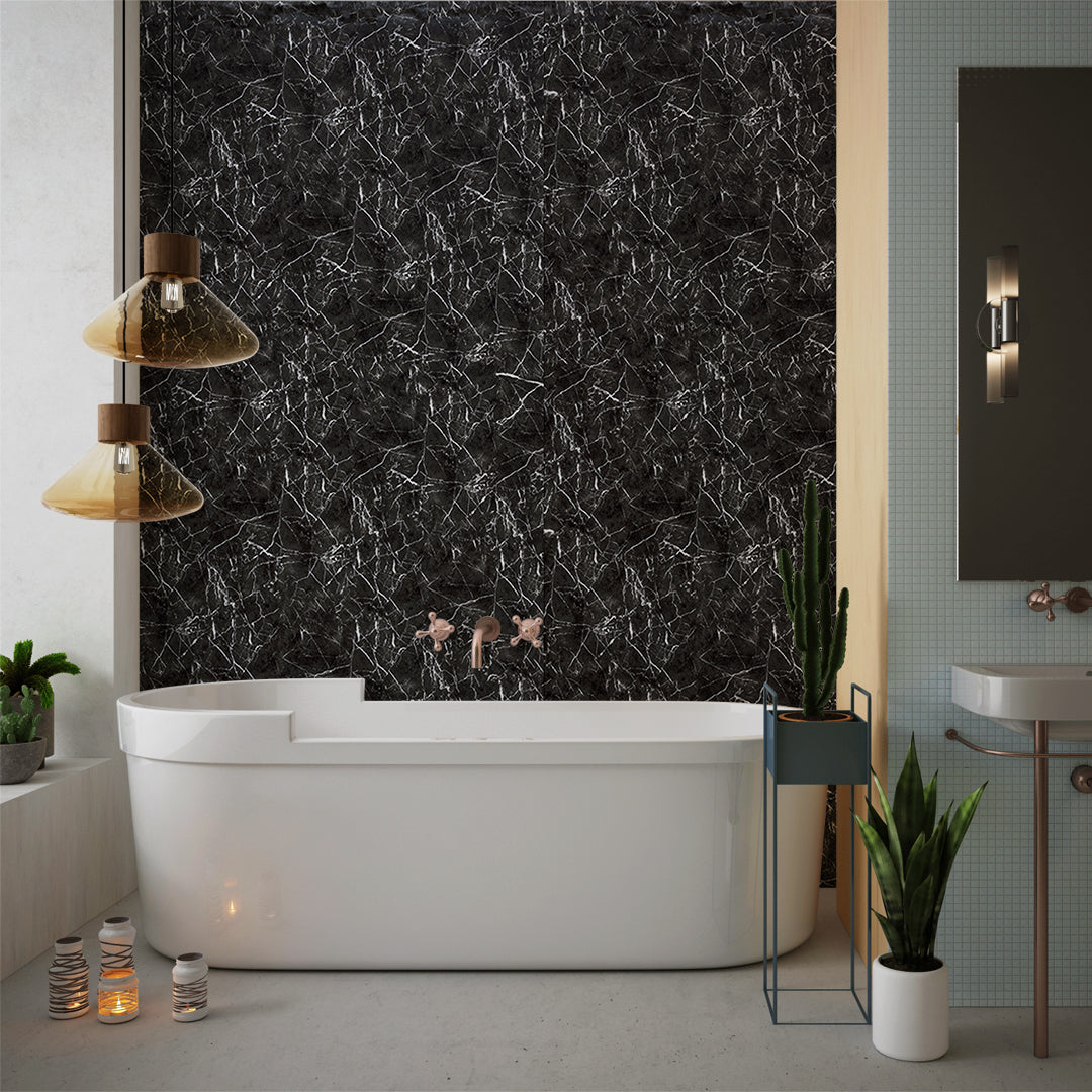 Nightfail Vein Marble Look Wallpanels (24in x 48in)
