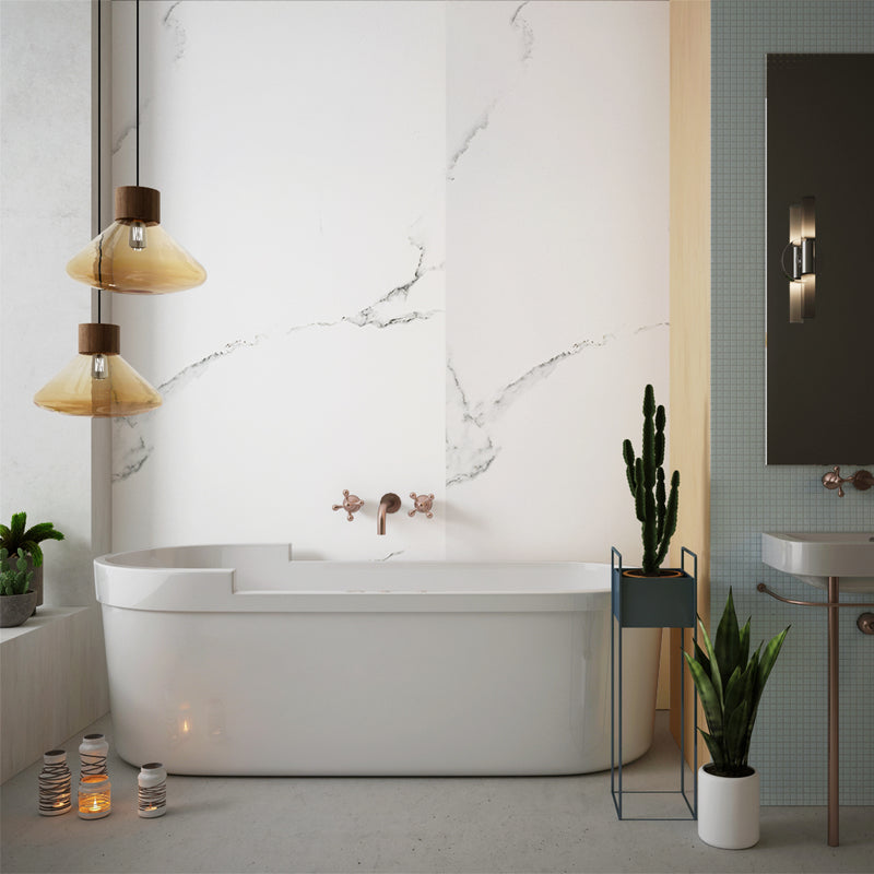 White Serenity Marble Look Wallpanels