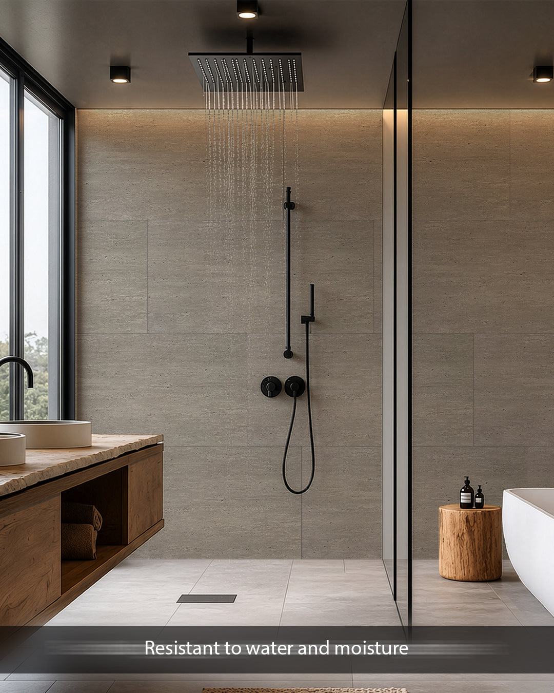 Desert Silence - Spc Lock System Marble Effect Wall Panel (24 × 46 in) Matte Finish
