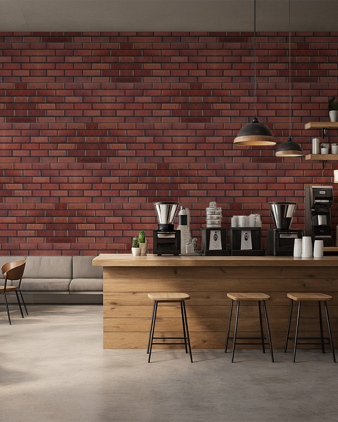 Oldbury T-1705 | 3D Brick Effect Decorative Wall Panels, 20x40in | 3/10/20 Panel Options