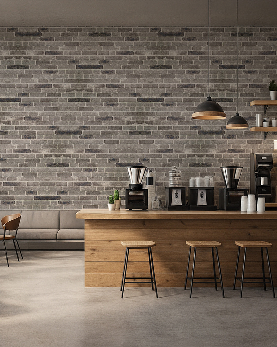 Path Of Gray SL-1926 | 3D Brick Effect Decorative Wall Panels, 20x40in | 3/10/20 Panel Options
