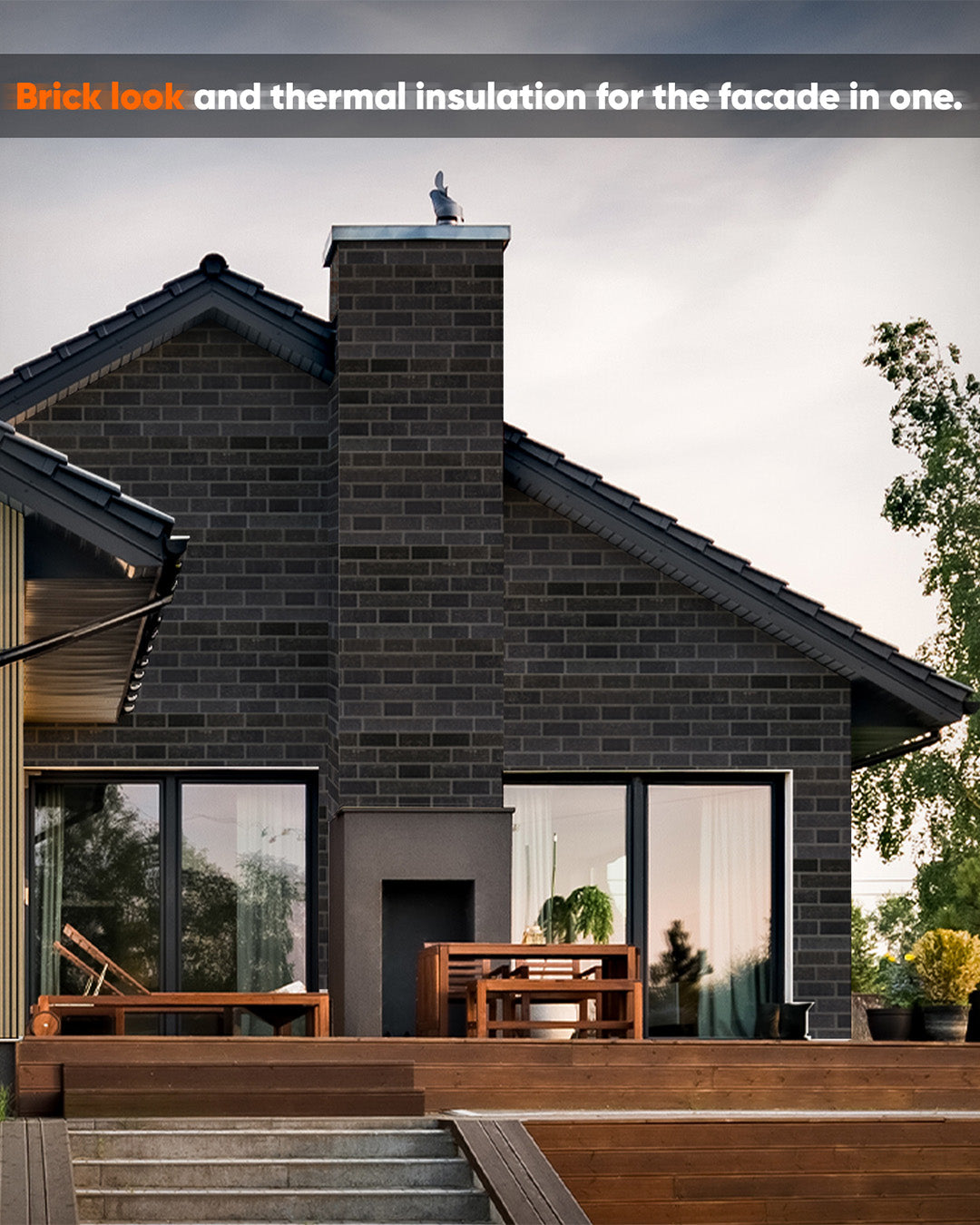 Ash Smoke T-1905 | 3D Brick Effect Decorative Wall Panels, 20x40in | 3/10/20 Panel Options