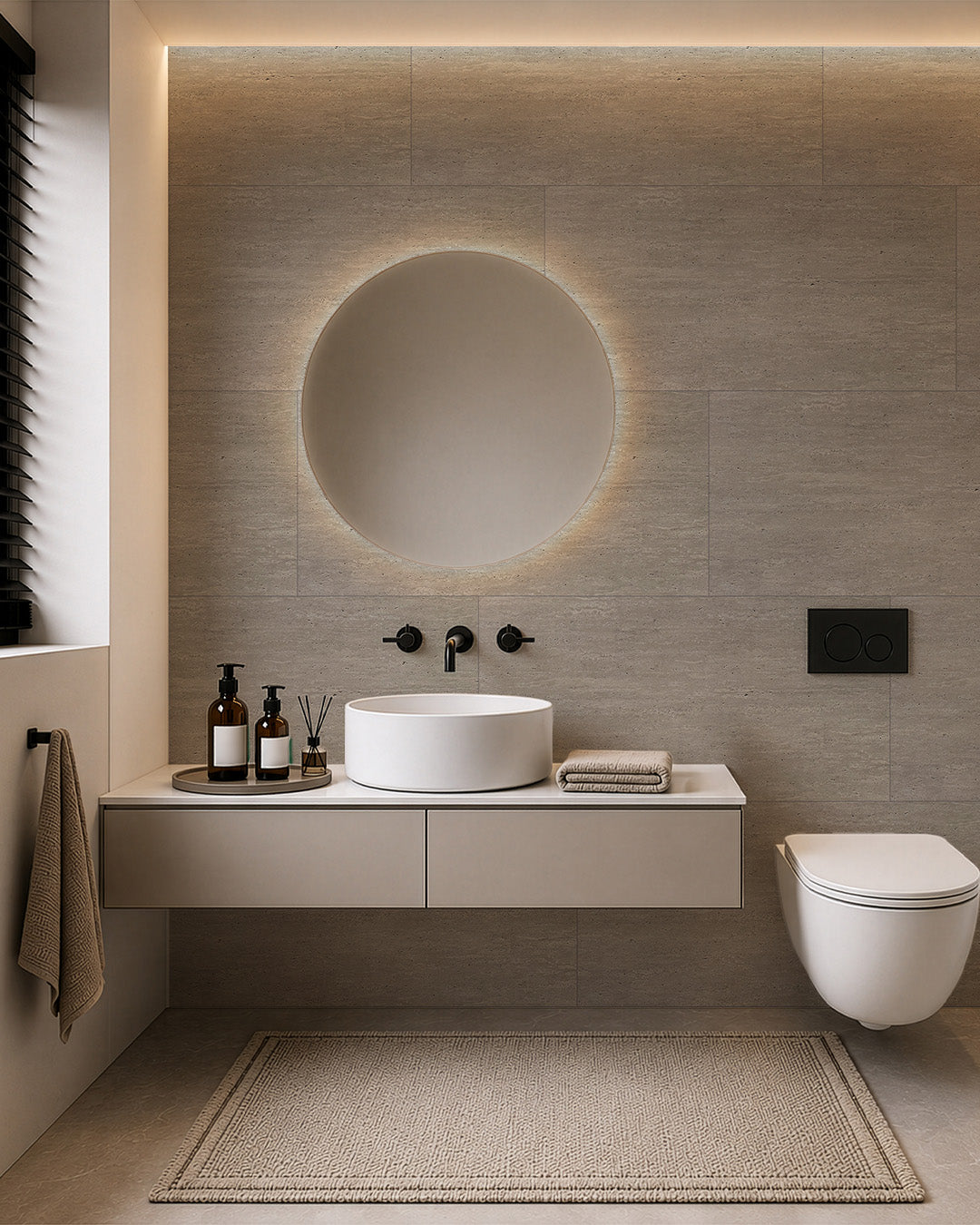 Desert Silence - Spc Lock System Marble Effect Wall Panel (24 × 46 in) Matte Finish