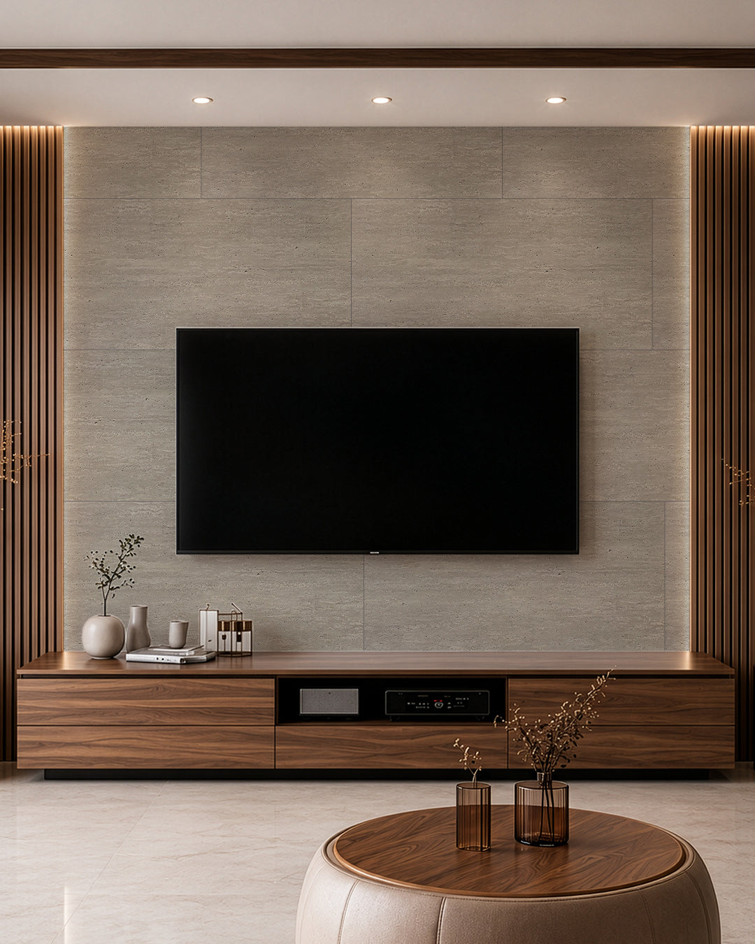 Desert Silence - Spc Lock System Marble Effect Wall Panel (24 × 46 in) Matte Finish