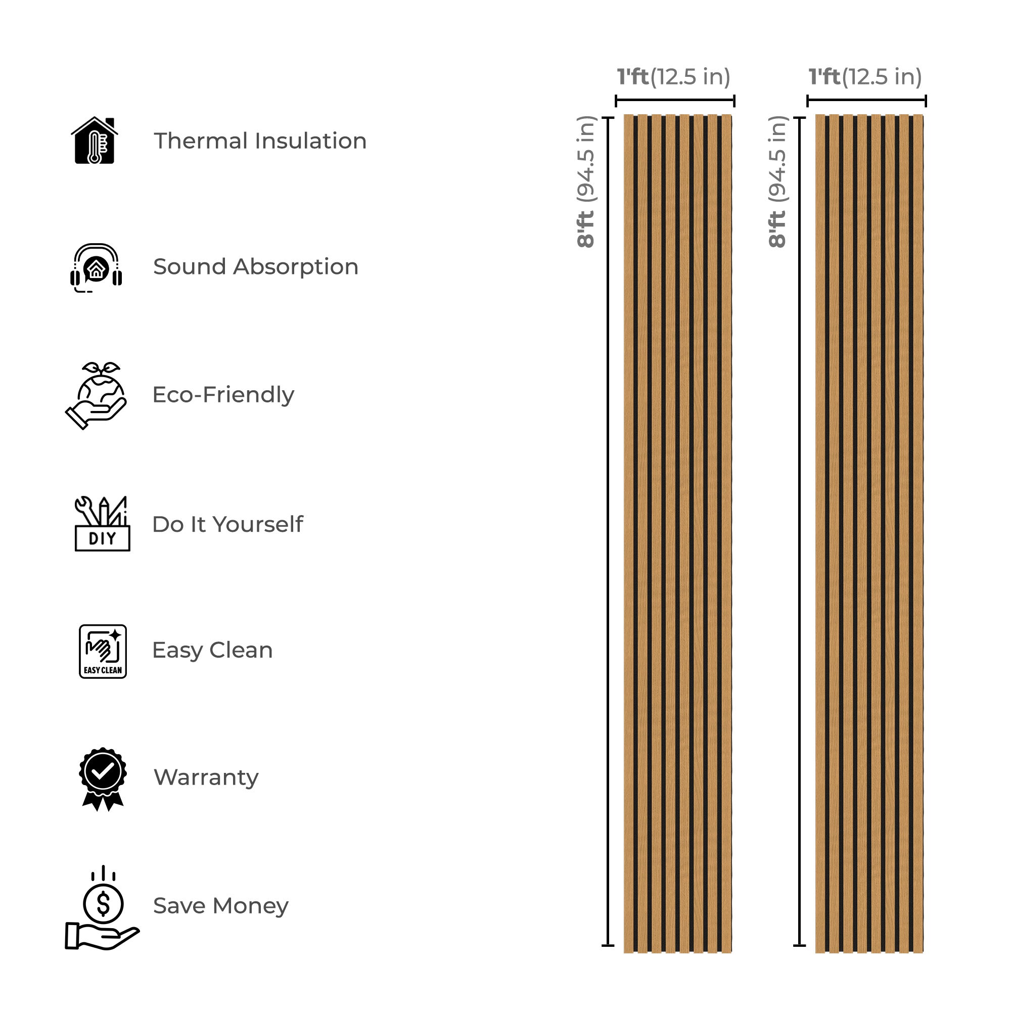 Forest Eye Harmony Wood-T44 Acoustic Wood Wall Panels