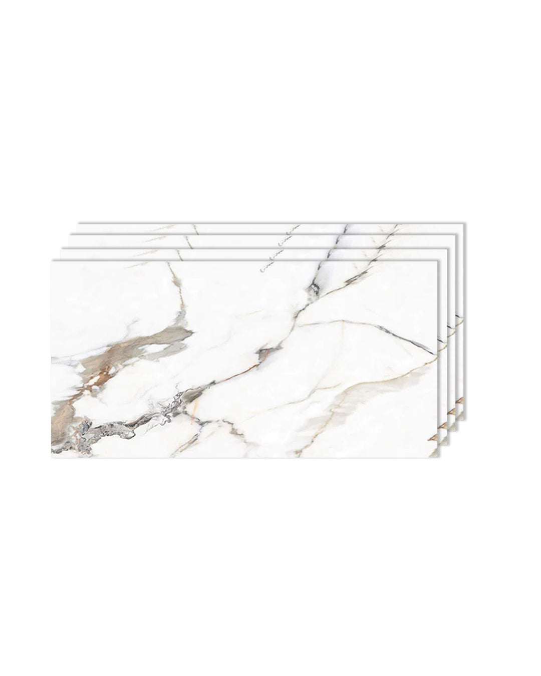 Garden of Eden | Marble Look Decorative Wall Panels (24"x48") | 4 Pieces | Alternative to Bathroom & Kitchen Tiles, Shower Wall Panels, Kitchen Backsplash