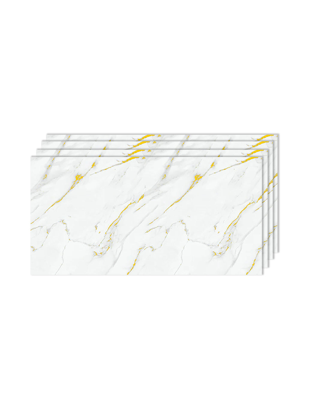 Golden Harmony | Marble Look Decorative Wall Panels (24"x48") | 4 Pieces | Alternative to Bathroom & Kitchen Tiles, Shower Wall Panels, Kitchen Backsplash