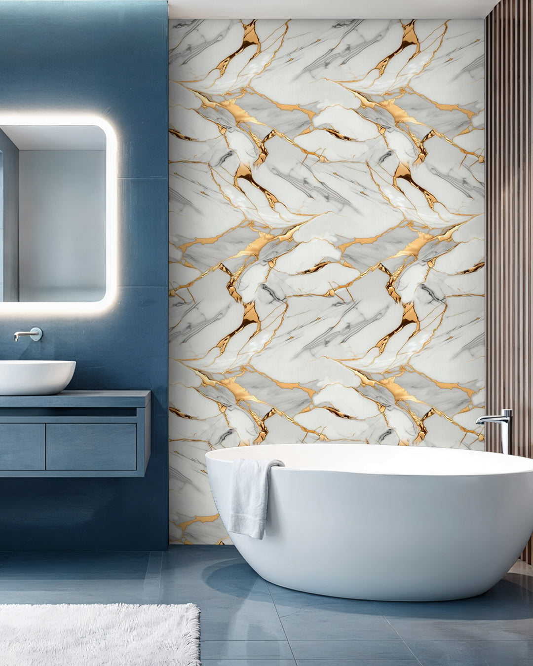 Golden Veil M-1031 Marble Look Wallpanels (24in x 48in)