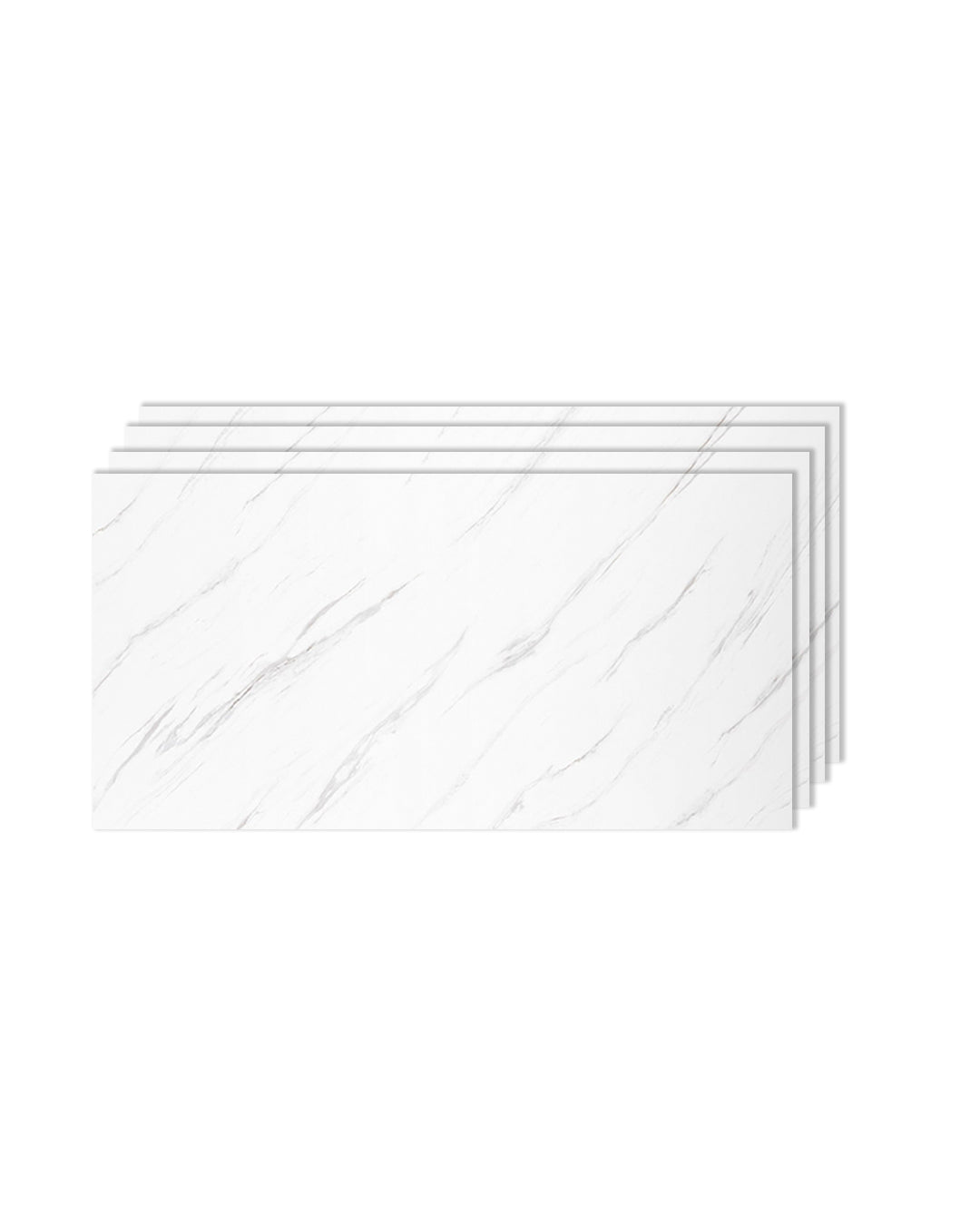 Ice Berg Grey | Marble Look Decorative Wall Panels (24"x48") | 4 Pieces  | Alternative to Bathroom & Kitchen Tiles, Shower Wall Panels, Kitchen Backsplash