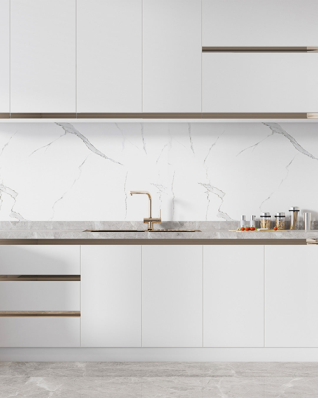 Ivory Cloud Big Marble Look Wallpanels (96in x48in)