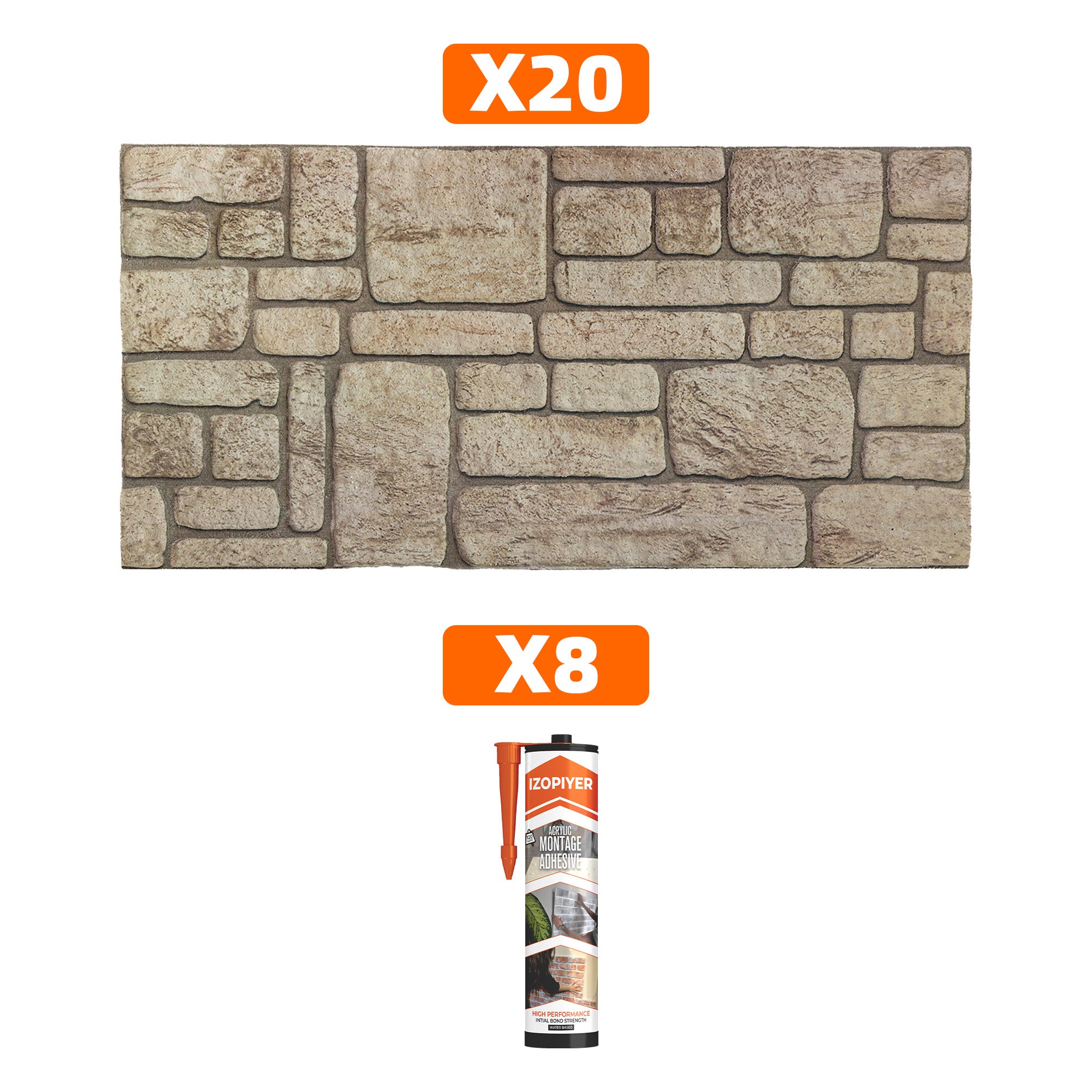 Ancient Traces K-03 3D Faux Mixed Wall Panels