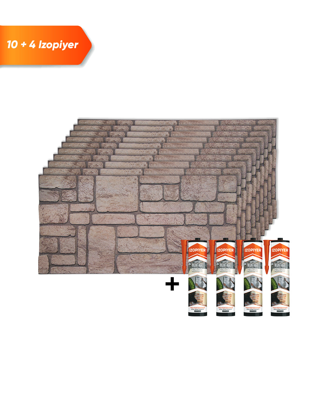 Ancient Traces K-03 | 3D Stone Effect Decorative Wall Panels, 20x40in | 3/10/20 Panel Options