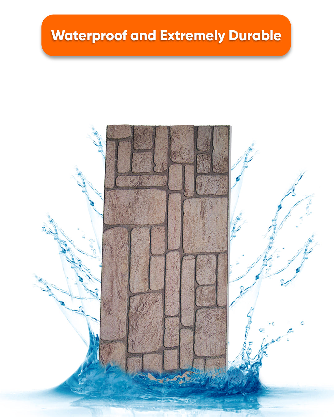 Ancient Traces K-03 3D Decorative Wall Panels, Mixed Stone Effect