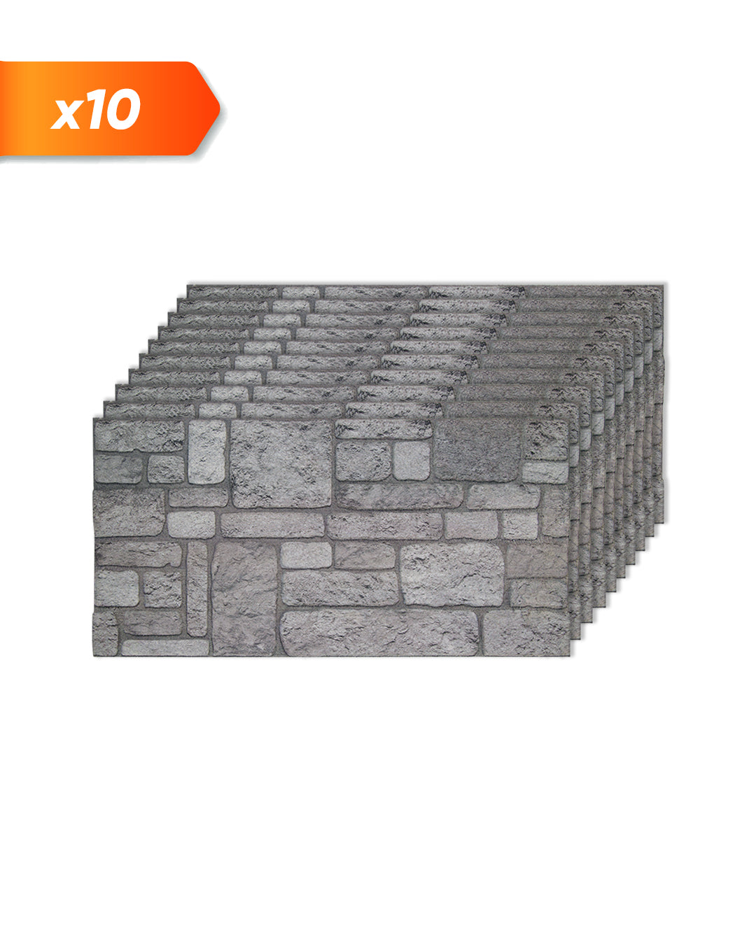 Backyard K-04 | 3D Stone Effect Decorative Wall Panels, 20x40in | 3/10/20 Panel Options