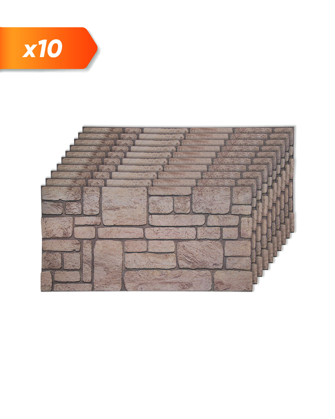 Ancient Traces K-03 | 3D Stone Effect Decorative Wall Panels, 20x40in | 3/10/20 Panel Options