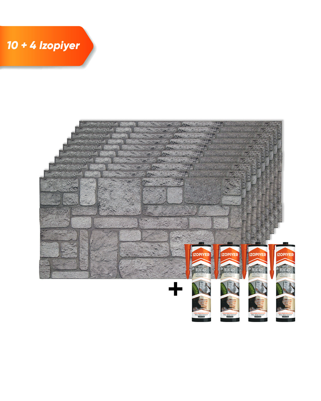 Backyard K-04 | 3D Stone Effect Decorative Wall Panels, 20x40in | 3/10/20 Panel Options