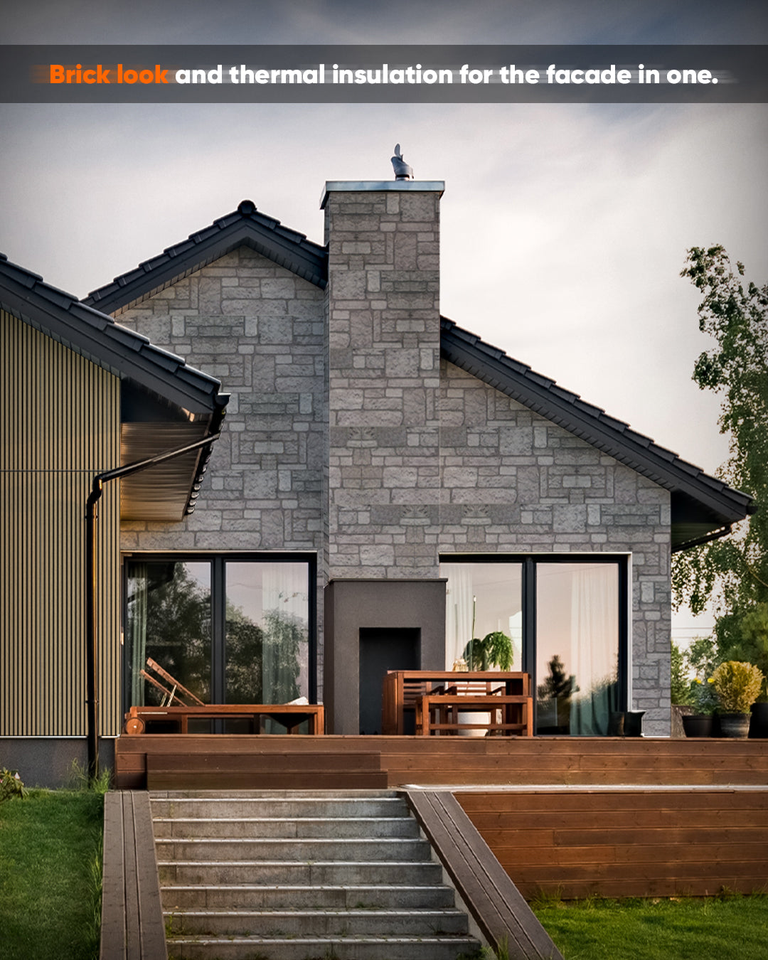 Backyard K-04 | 3D Stone Effect Decorative Wall Panels, 20x40in | 3/10/20 Panel Options