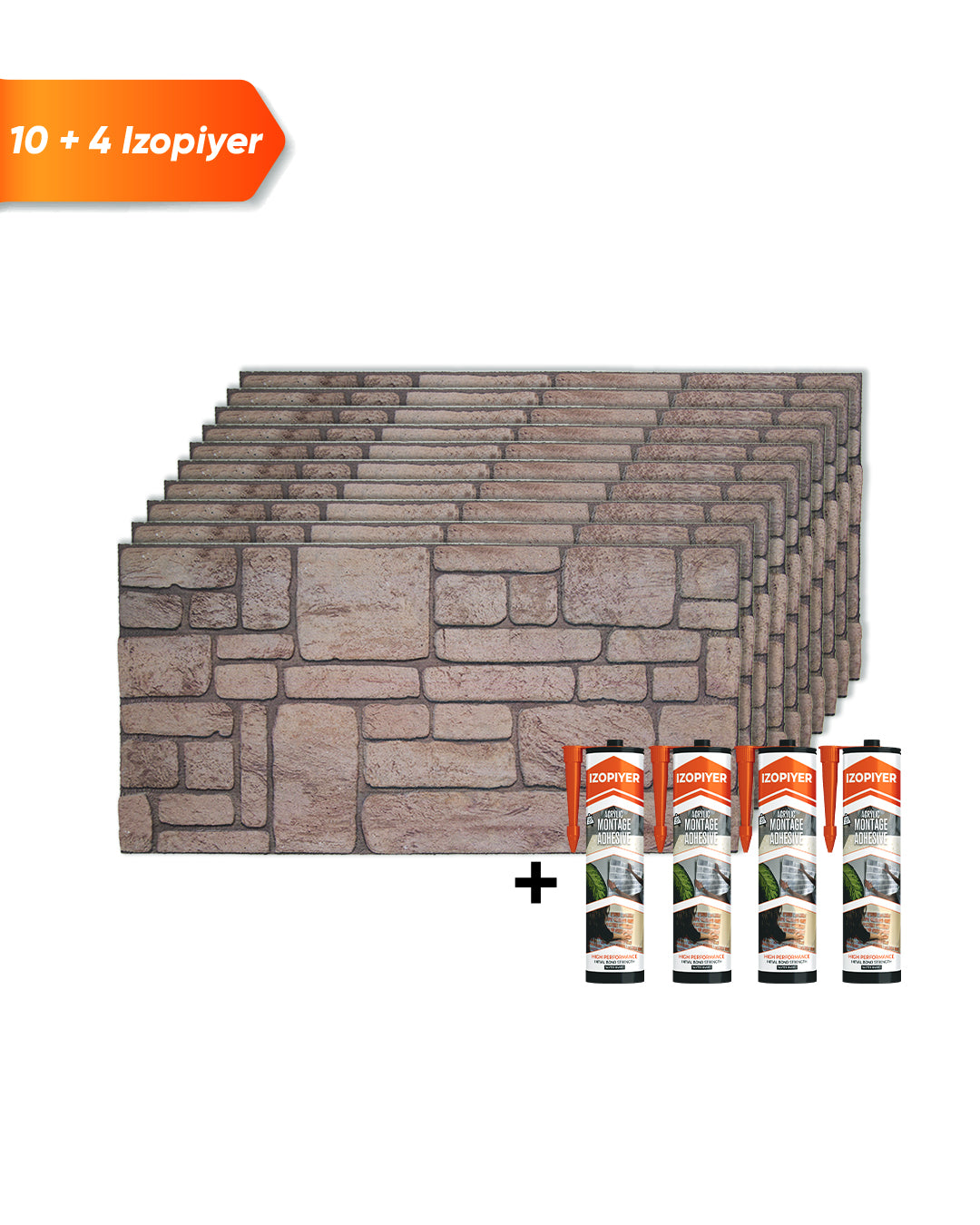 Ancient Traces K-03 3D Decorative Wall Panels, Mixed Stone Effect