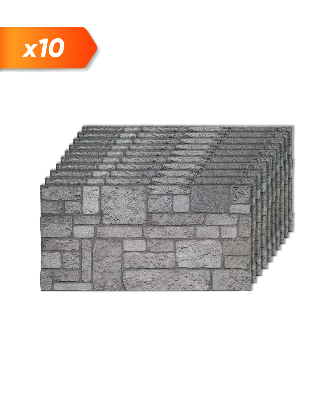 Backyard K-04 3D Decorative Wall Panels, Mixed Stone Effect