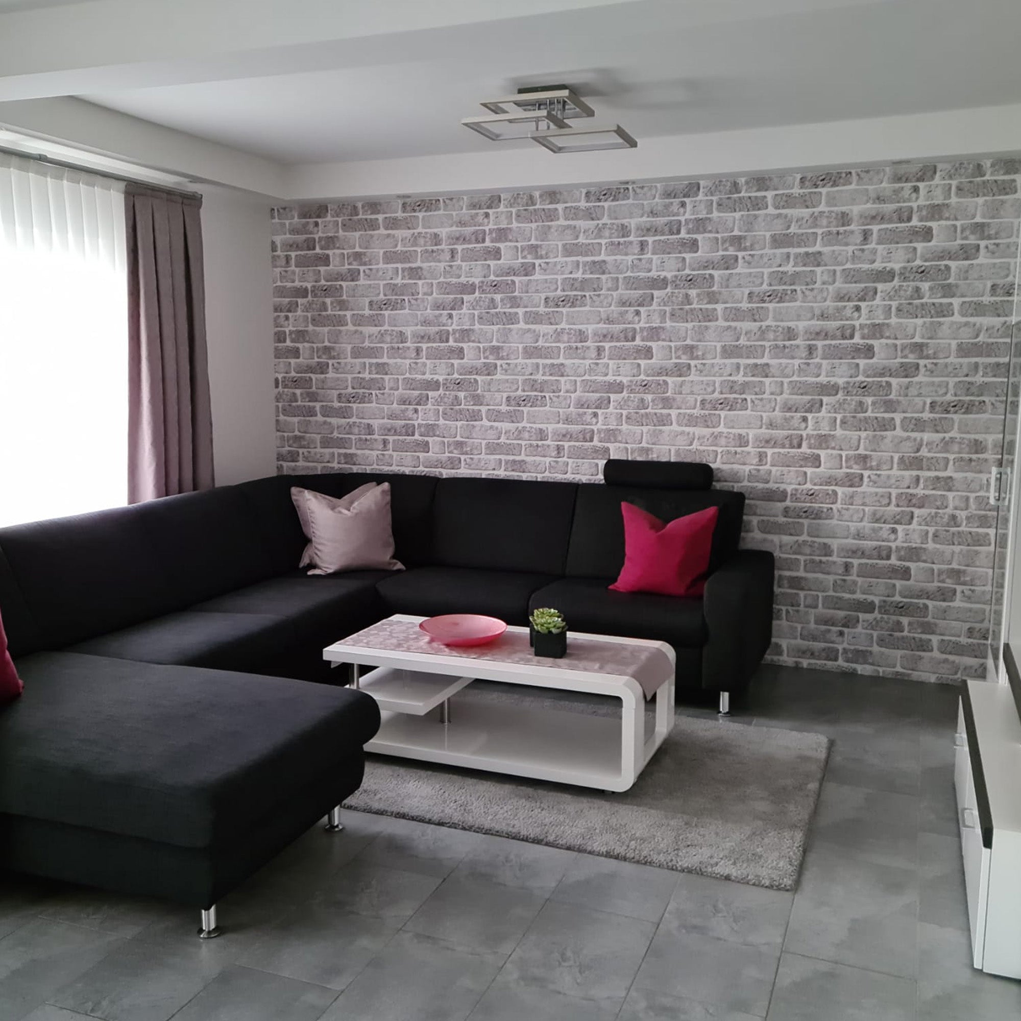 White Grey Slim L-1702 3D Decorative Wall Panels