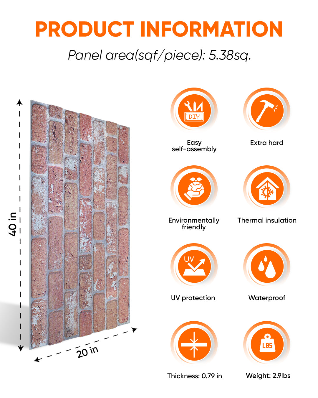 Vintage Dream SL-1716 3D Decorative Wall Panels, Stone Effect