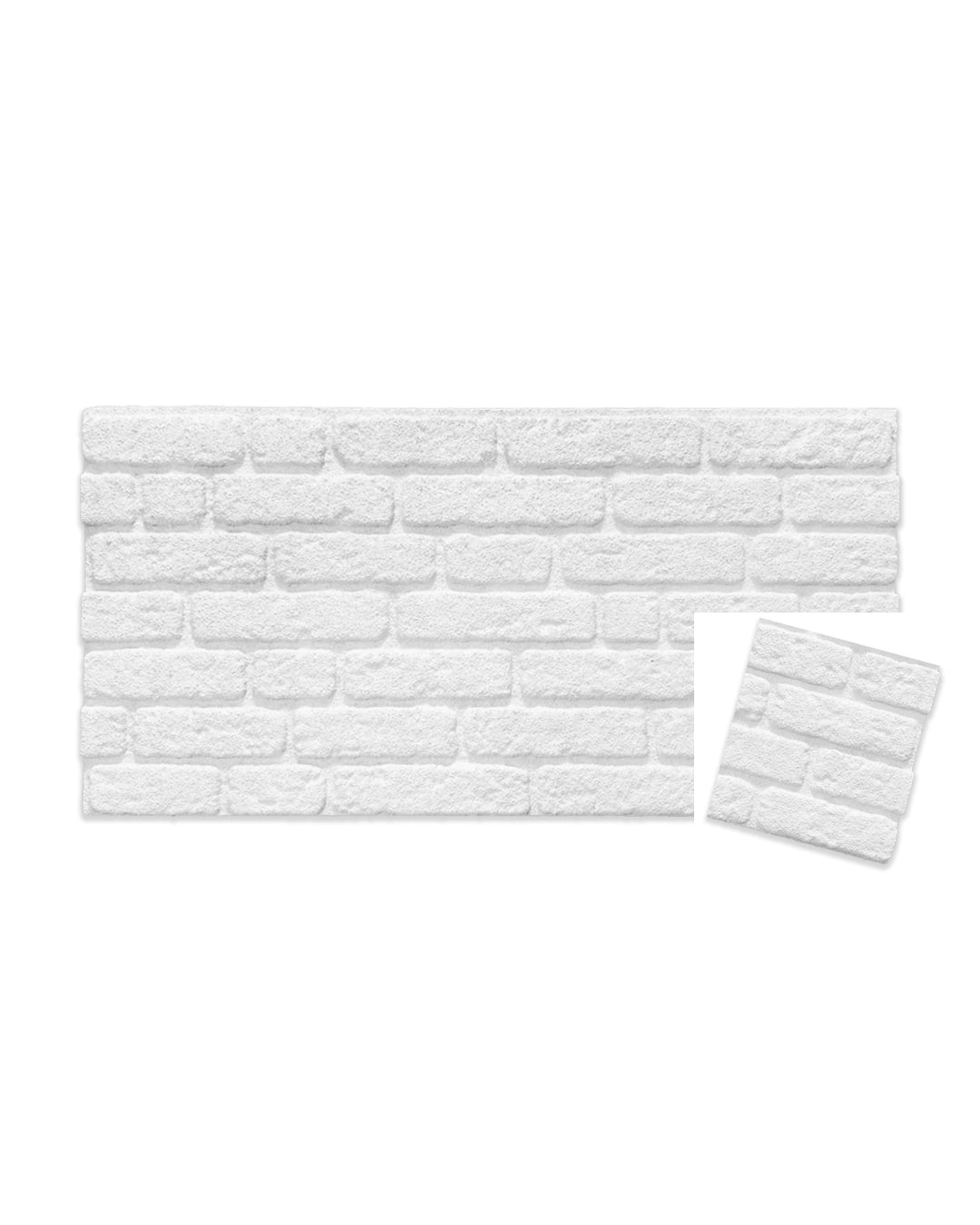 White Snow SL-1900 | 3D Brick Effect Decorative Wall Panels, 20x40in | 3/10/20 Panel Options