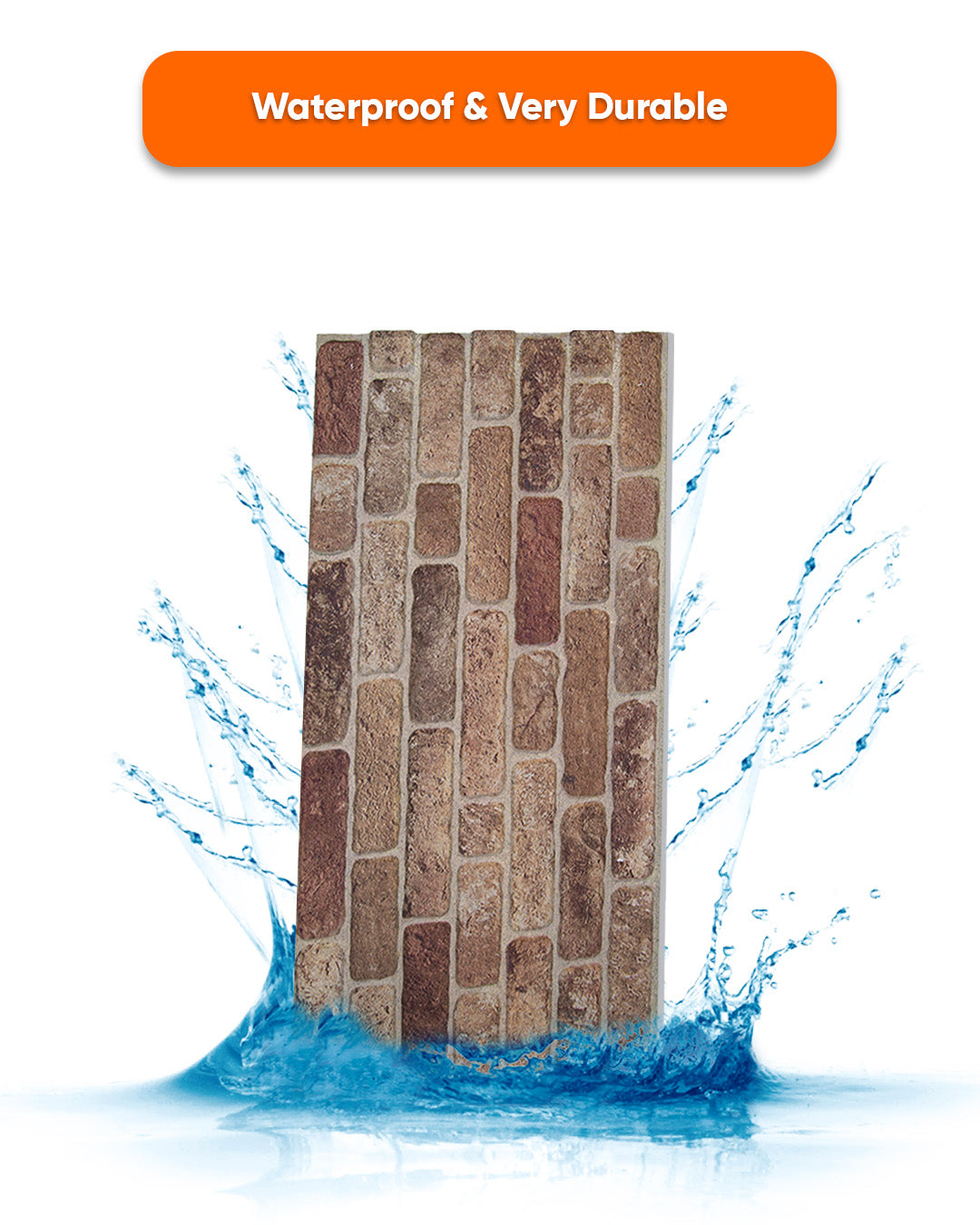 Farmhouse Style SL-1901 | 3D Brick Effect Decorative Wall Panels, 20x40in | 3/10/20 Panel Options