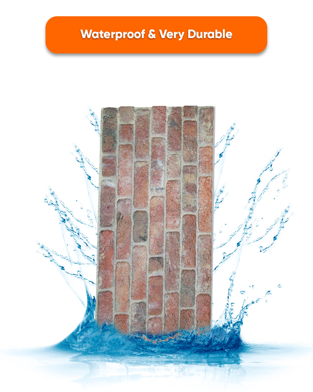 Stone Bridge SL-1902 | 3D Brick Effect Decorative Wall Panels, 20x40in | 3/10/20 Panel Options