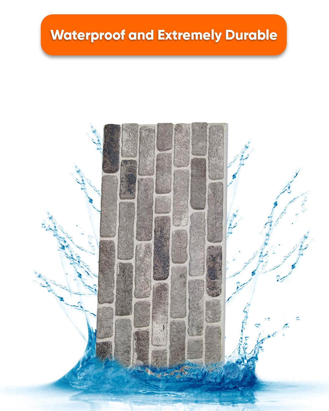 Path Of Gray SL-1926 3D Decorative Wall Panels, Stone Effect