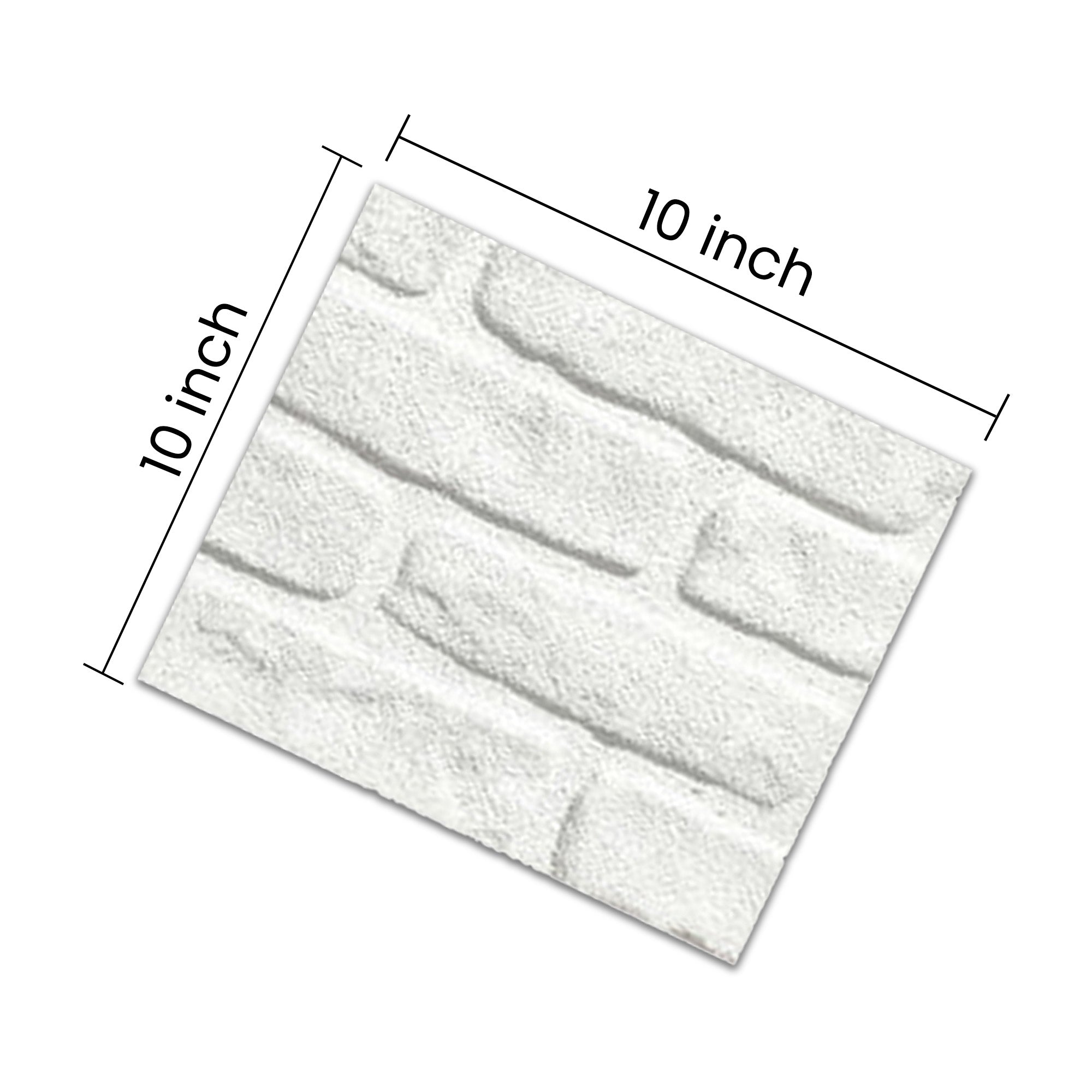 Product Sample 10"x10" White Snow Slim L-1900 3D Wall Panels