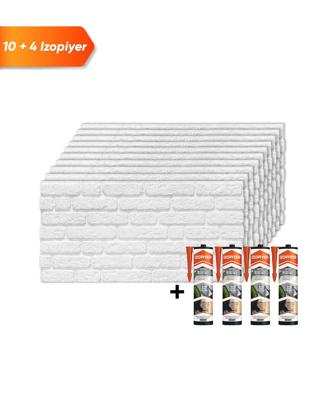 White Snow SL-1900 3D Decorative Wall Panels, Stone Effect