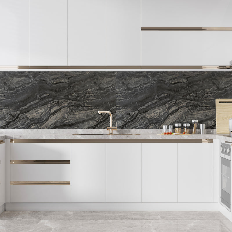 Midnight Vein Big Marble Look Wallpanels