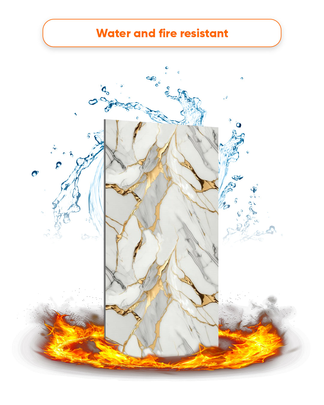 Golden Veil M-1031 Marble Look Wallpanels (24in x 48in)