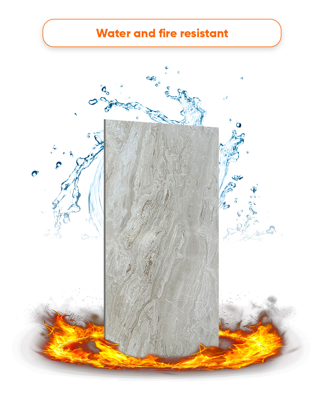 Mars Bubble Marble Look Wallpanels (24in x 48in)