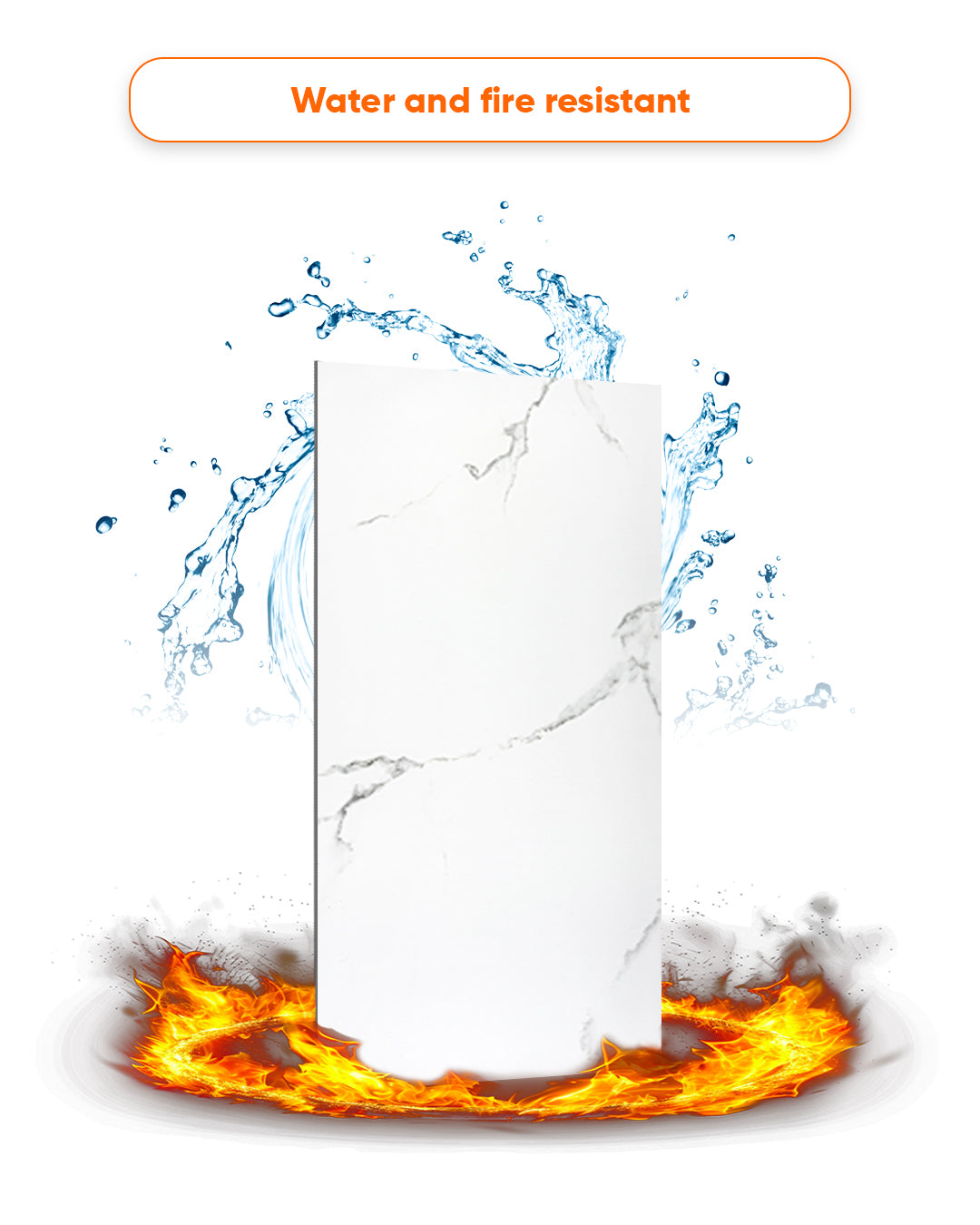 White Serenity Marble Look Wallpanels (24in x 48in)