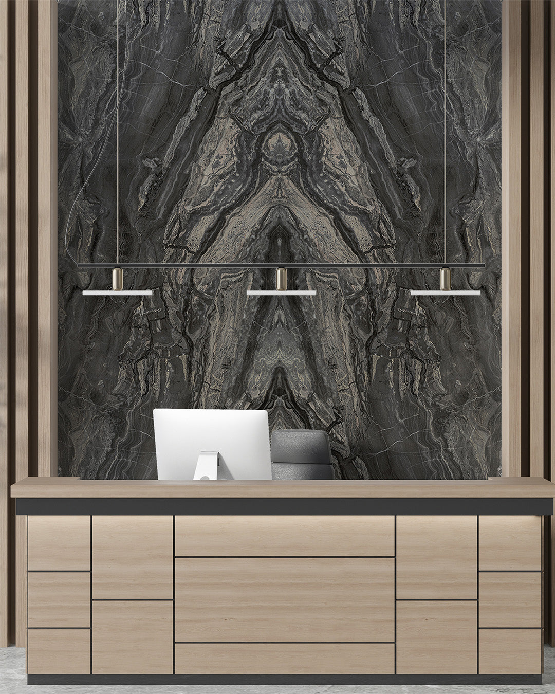 Midnight Vein Big Marble Look Wallpanels (96in x48in)