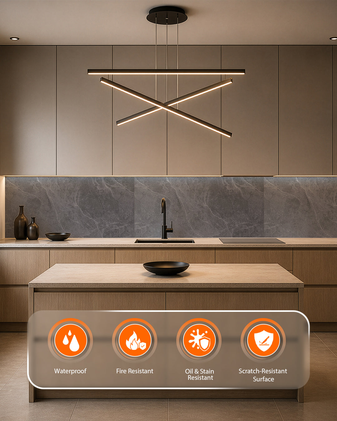 Misty Mountain- Spc Lock System Marble Effect Wall Panel (24 × 46 in) Matte Finish