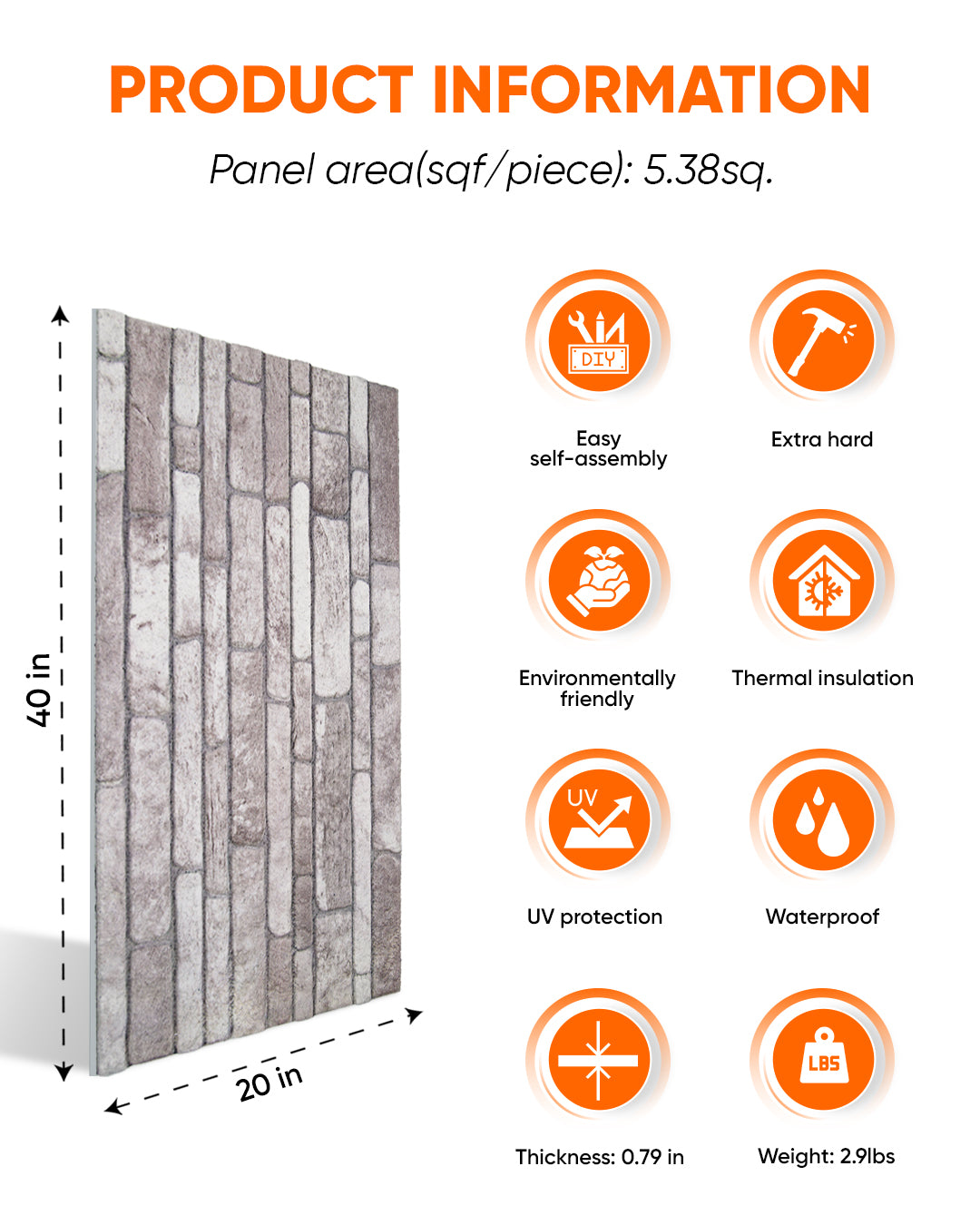 Cream Dream N-04 3D Decorative Wall Panels, Thin Stone Effect