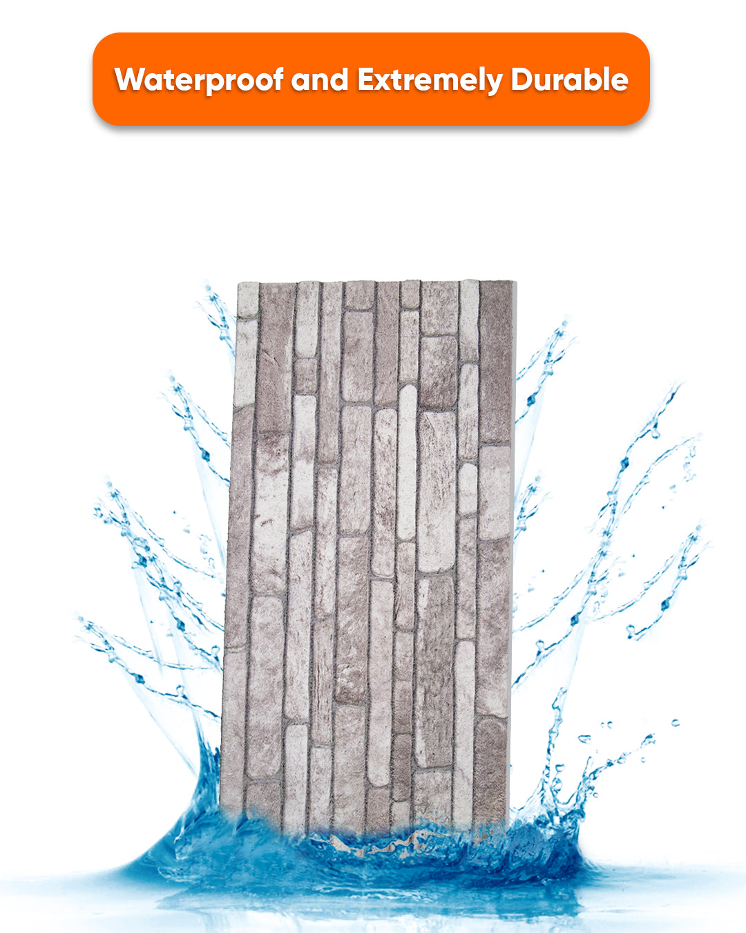 Cream Dream N-04 3D Decorative Wall Panels, Thin Stone Effect