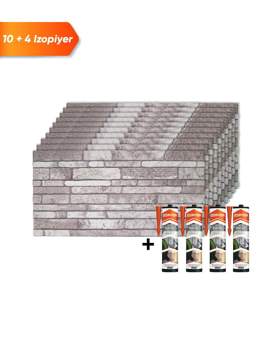 Cream Dream N-04 3D Decorative Wall Panels, Thin Stone Effect