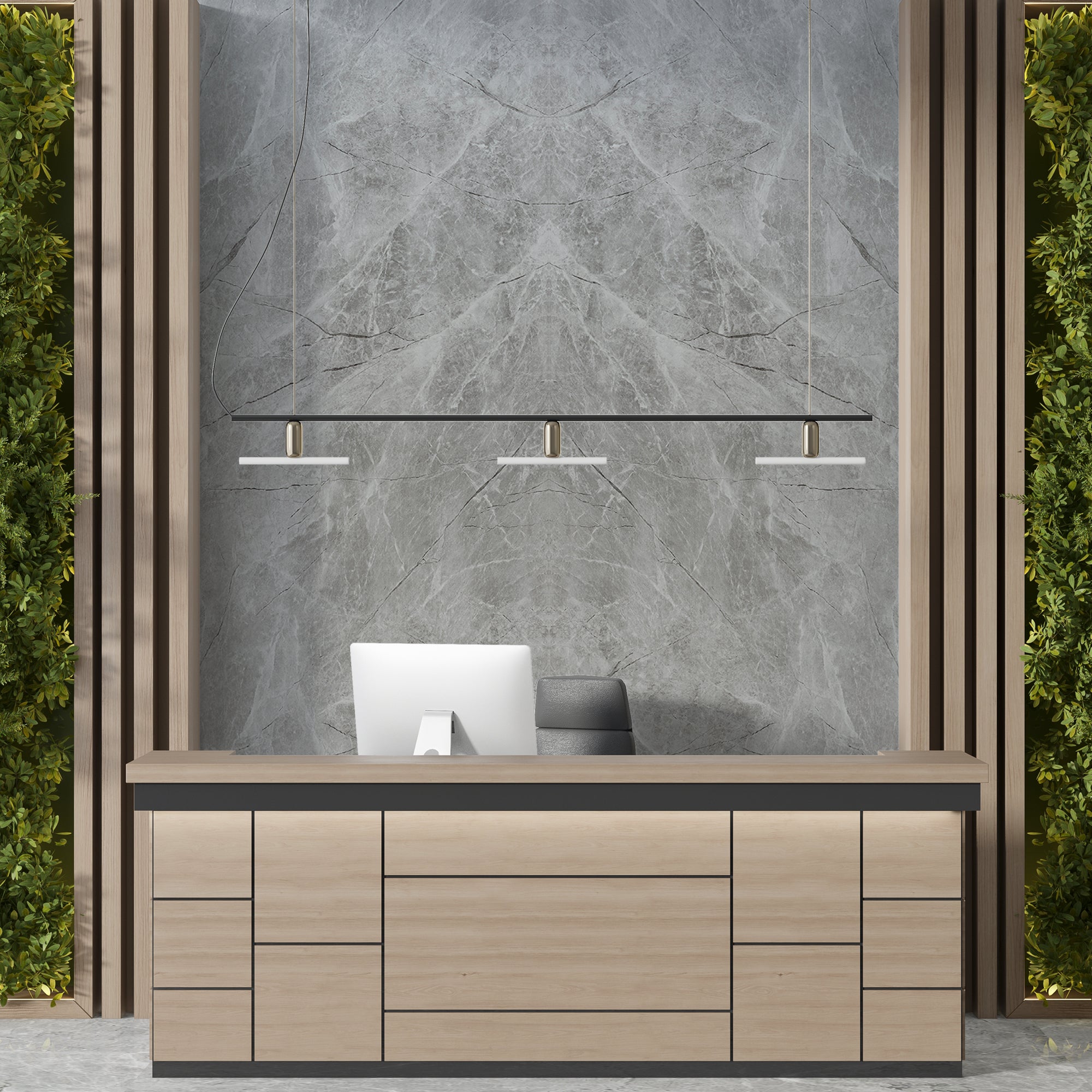Silver Mist Marble Look Wallpanels (24in x 48in)
