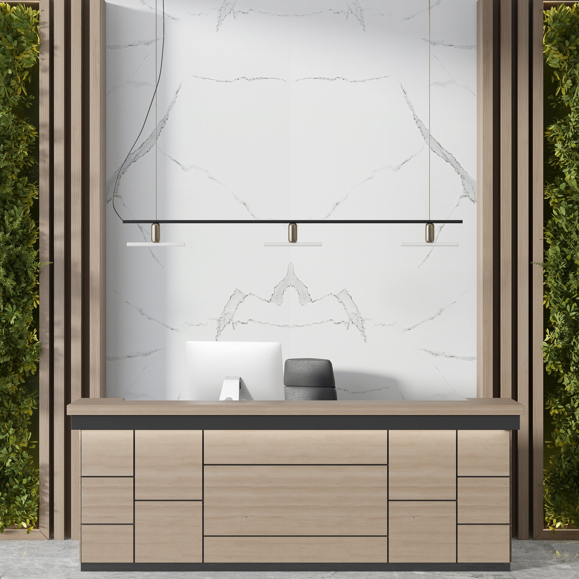 Ivory Cloud Marble Look Wallpanels (24in x 48in)