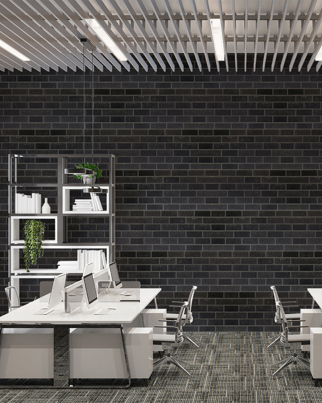 Ash Smoke T-1905 | 3D Brick Effect Decorative Wall Panels, 20x40in | 3/10/20 Panel Options