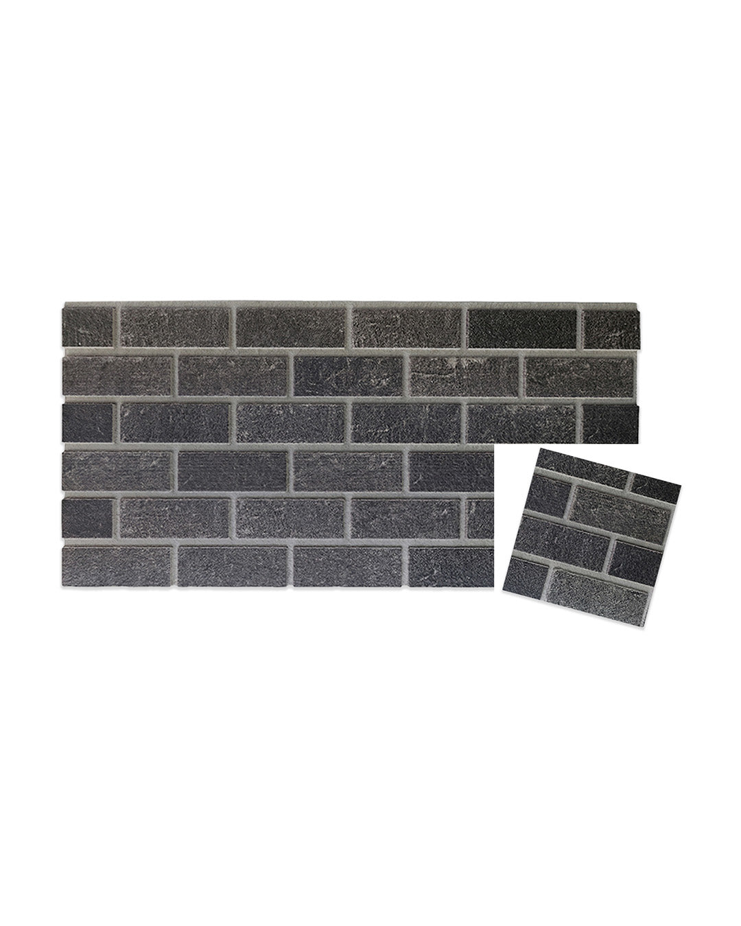 Ash Smoke T-1905 | 3D Brick Effect Decorative Wall Panels, 20x40in | 3/10/20 Panel Options