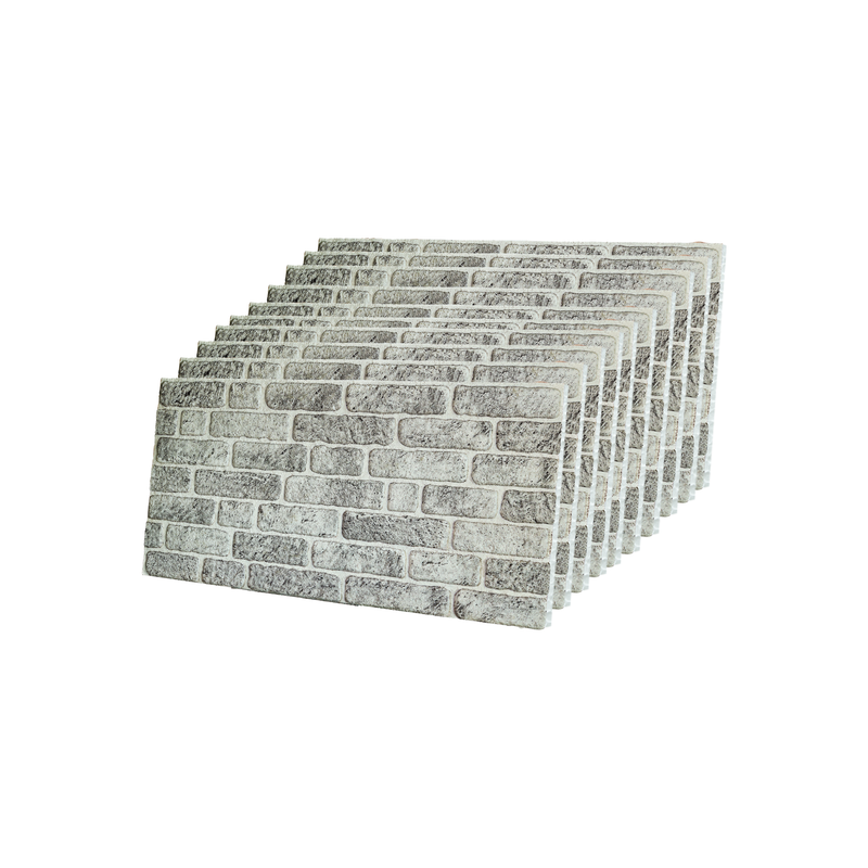 White Grey Slim L-1702 3D Decorative Wall Panels
