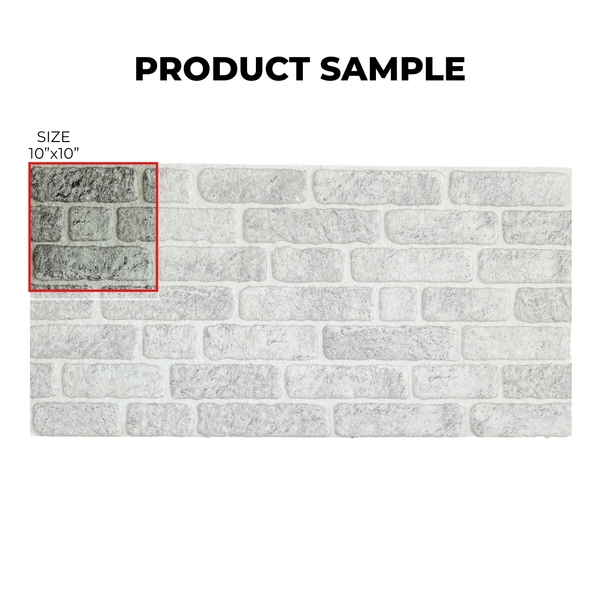 Product Sample 10"x10" White Grey Slim L-1702 3D Wall Panels