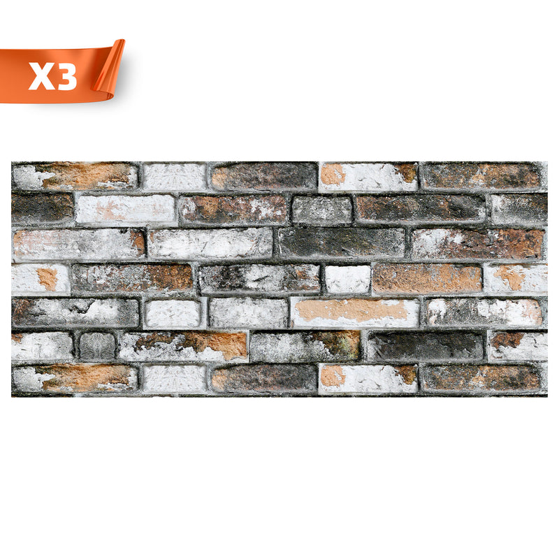 Outlet Towards The Bridge SL-1804 Brick Wall Panels (3 Pieces)