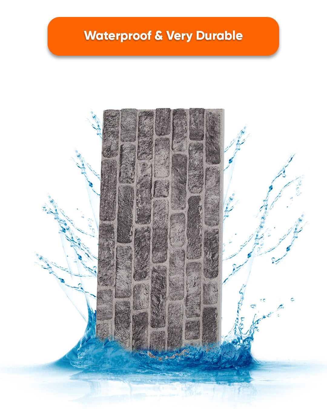 Old Town SL-1703 | 3D Brick Effect Decorative Wall Panels, 20x40in | 3/10/20 Panel Options