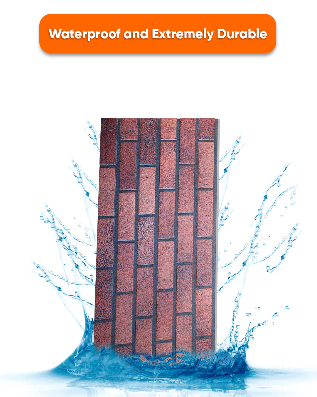 Oldbury T-1705 3D Decorative Wall Panels, Brick Effect