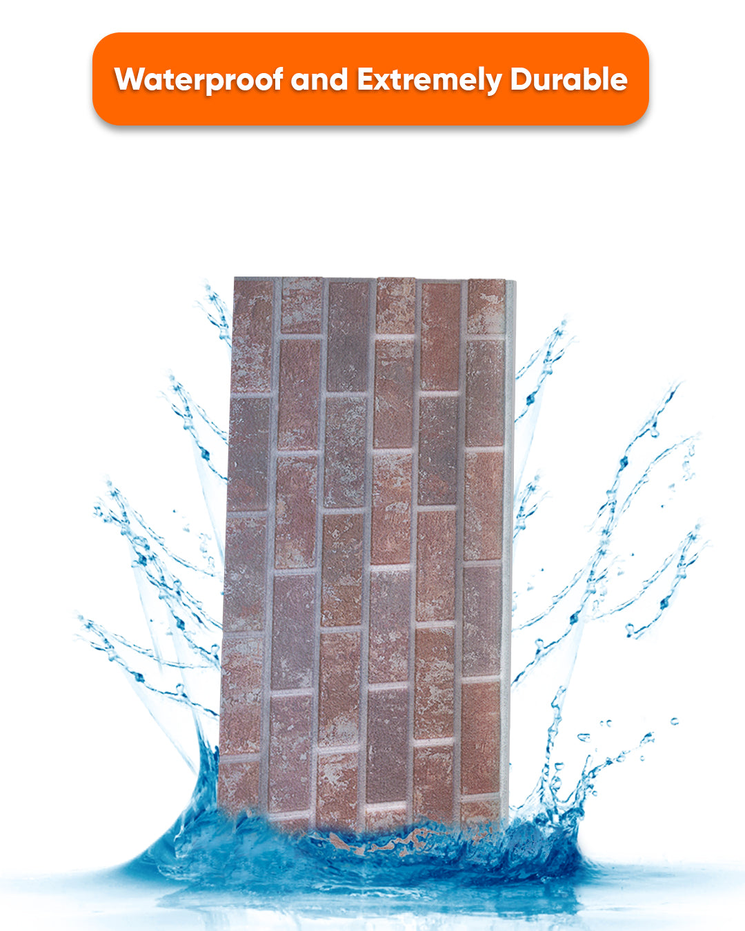 Mokka Royal T-1901 3D Decorative Wall Panels, Brick Effect